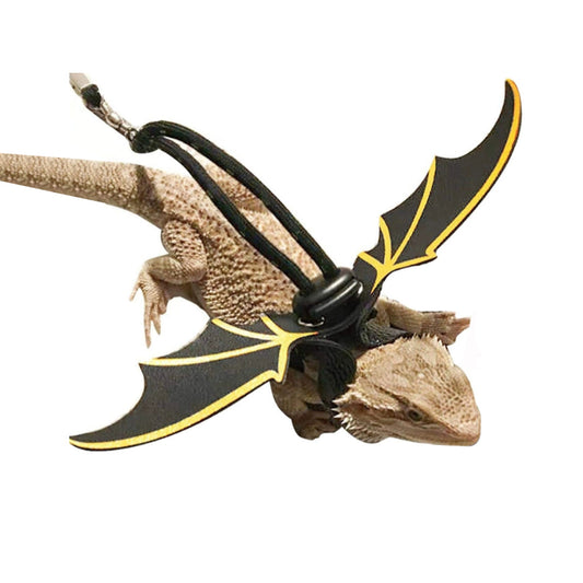 Reptile pet outing leather wing chest strap chameleon squirrel leash small pet supplies